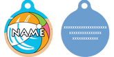 Beach Party HD Dog ID Tag